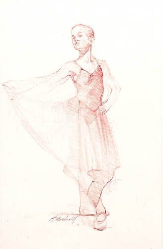 Richard MacDonald, Red Dress, Serigraph , 1999