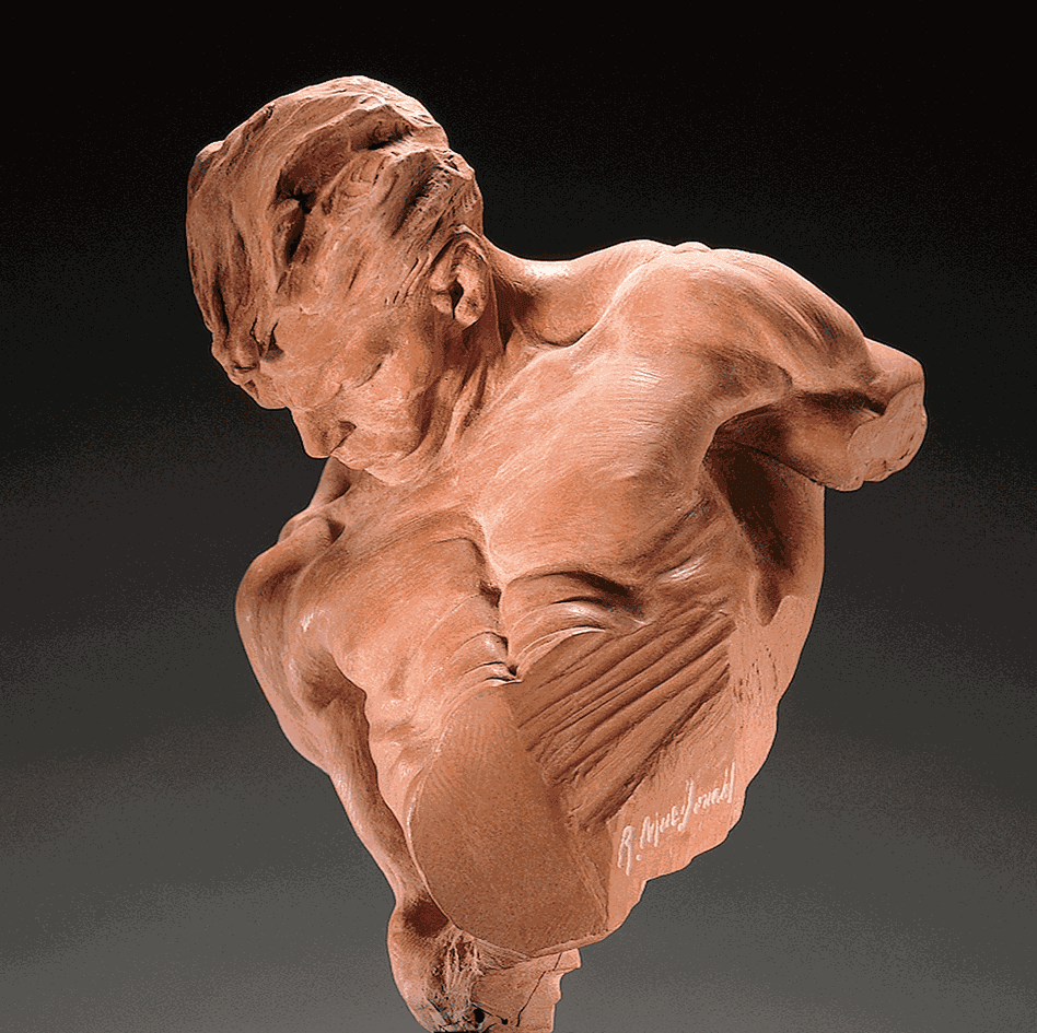 Richard MacDonald, Gymnast Bust, Terra Cotta, 1996