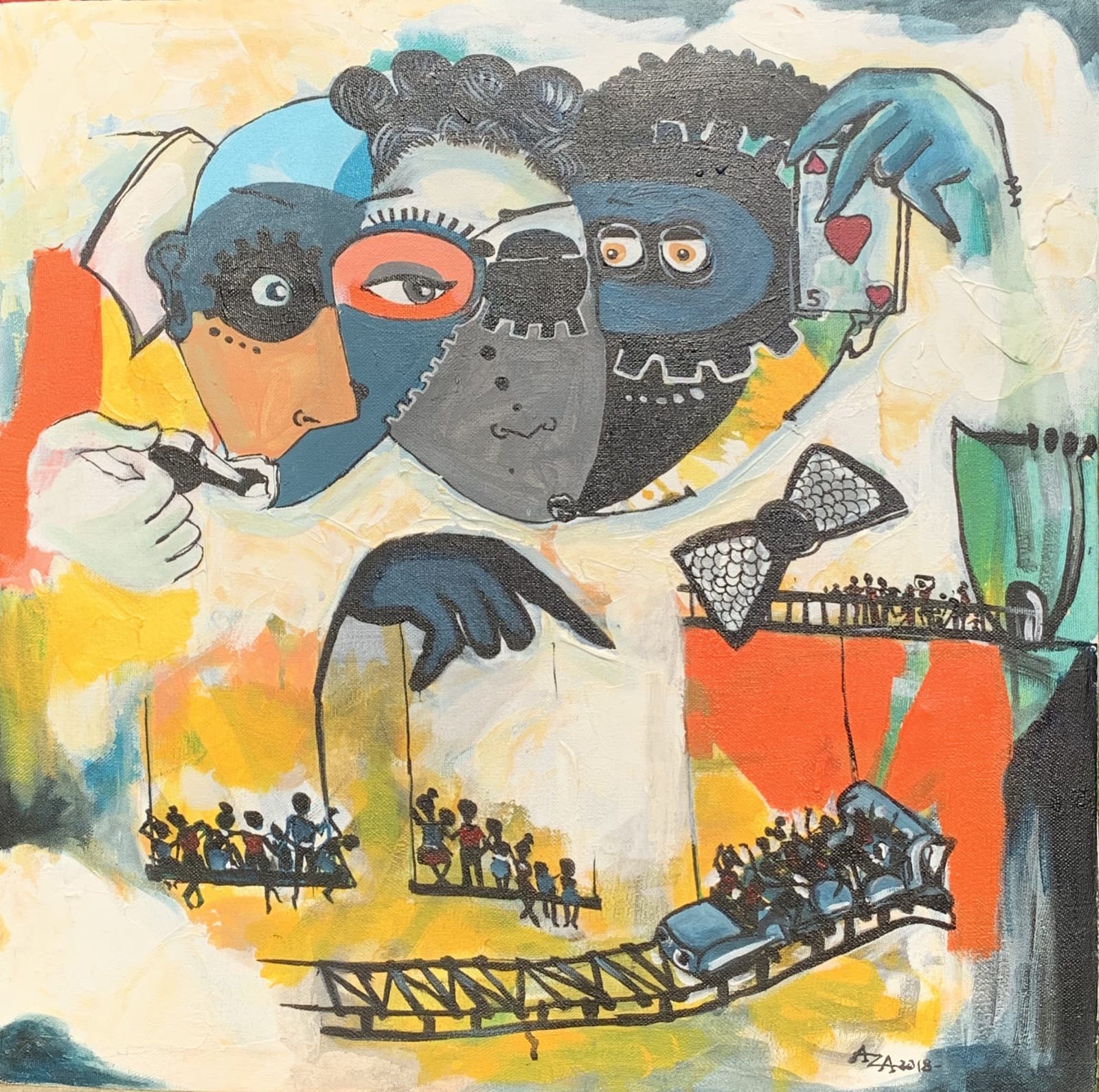Aza Mansongi, Comme sur les manèges… , 2019