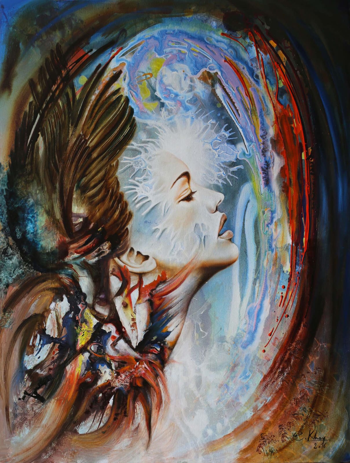 Claudy Khan, Thought on the wings, 2016