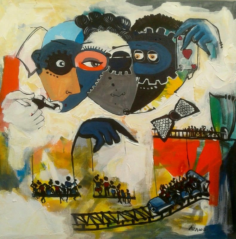 Aza Mansongi, Comme sur les manèges… , 2019