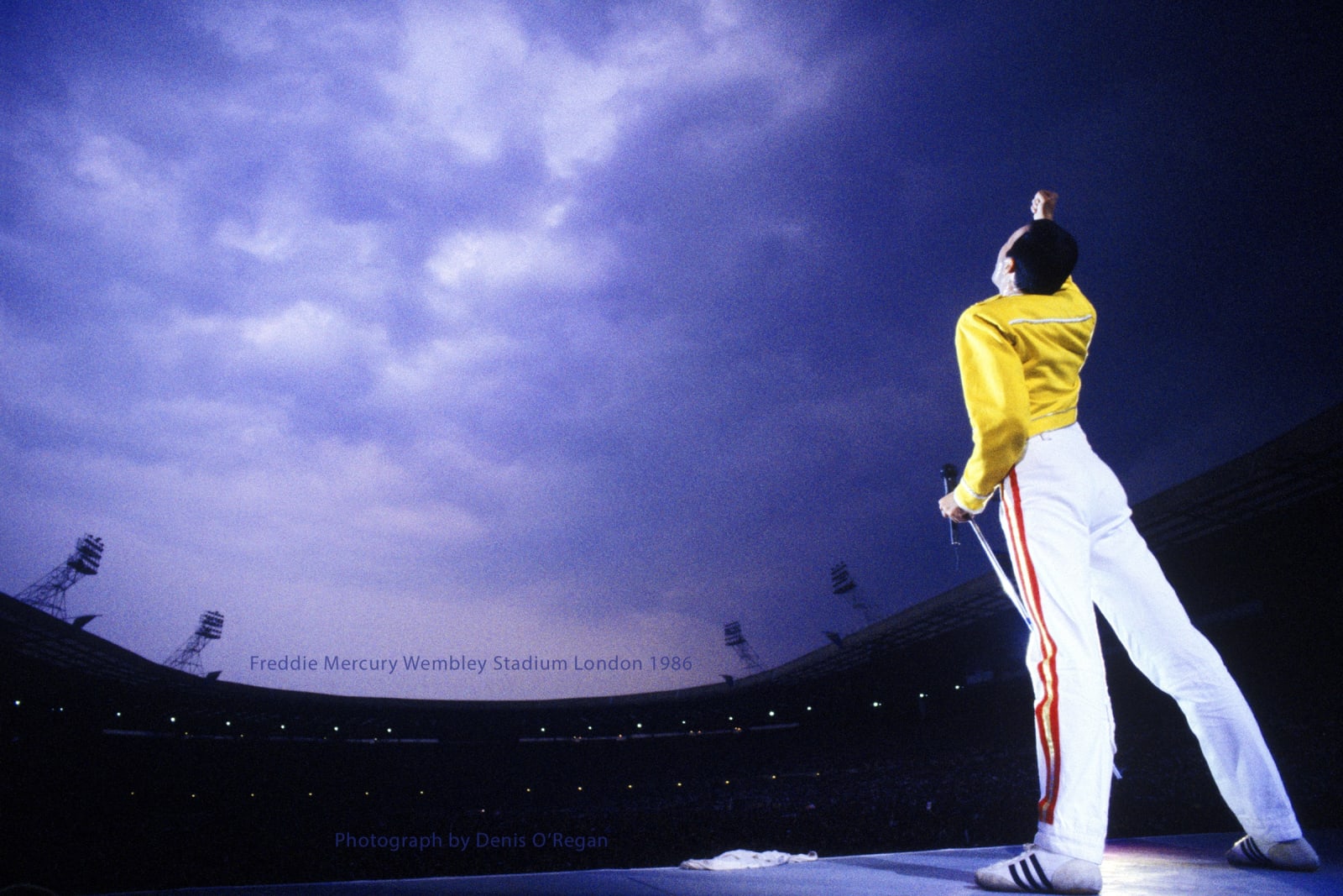 QUEEN, Freddie Mercury Wembley Stadium, 1986
