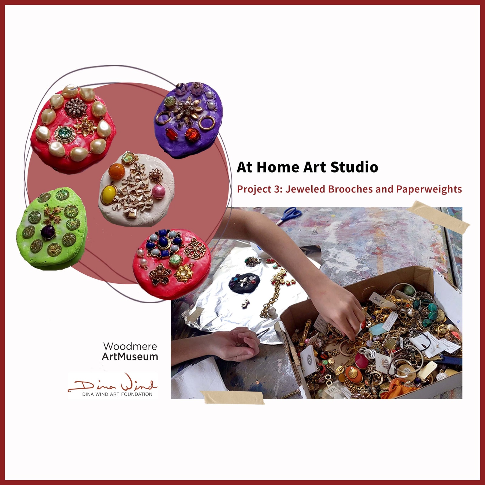 At Home Art Studio Project 3: Jeweled Brooches and Paperweights