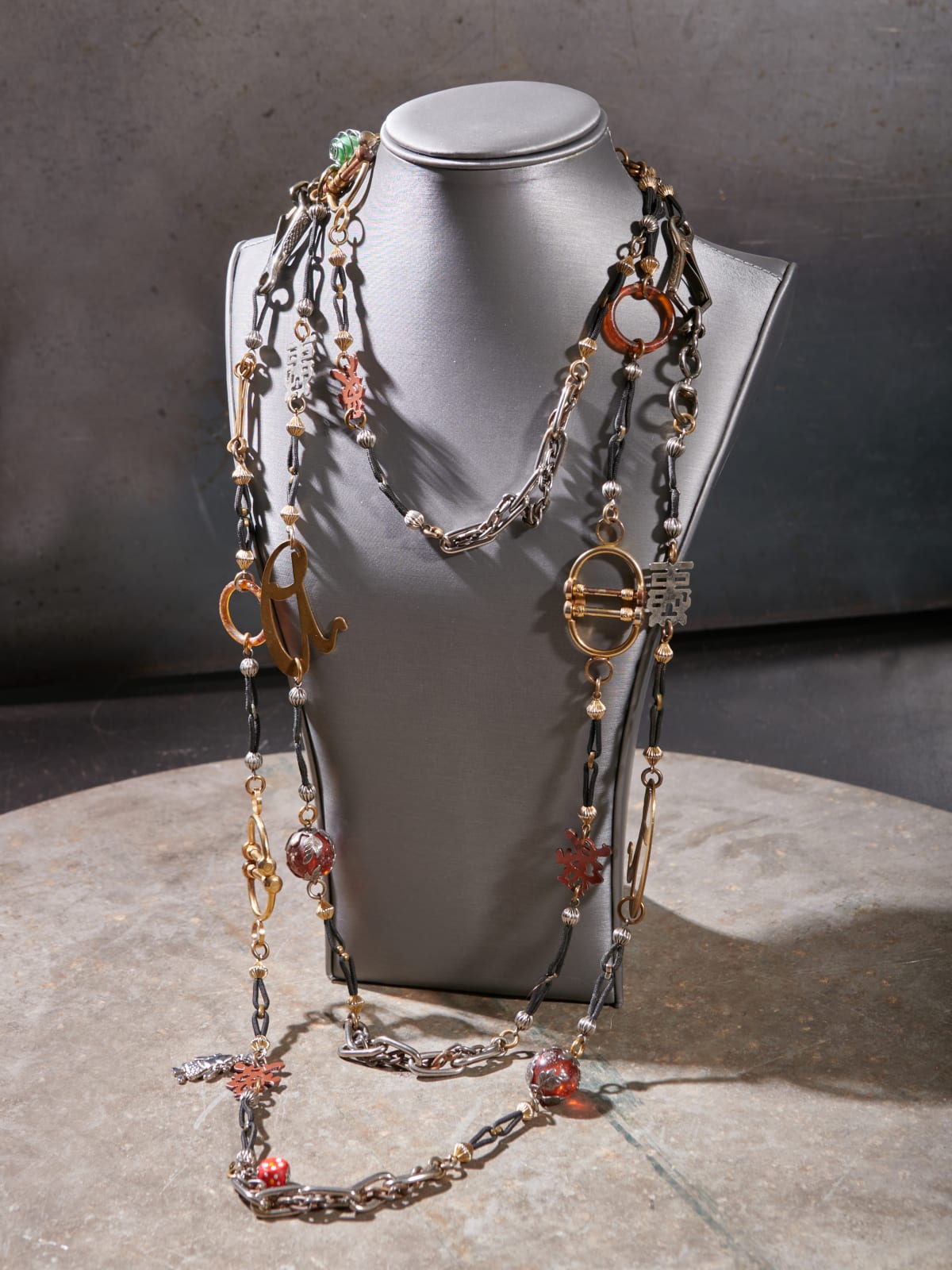 Pair of Collage Station Necklaces