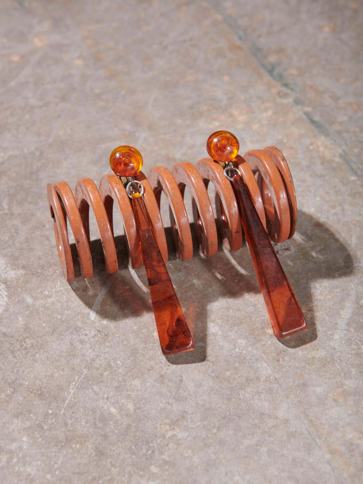 Faux Amber Drop Earrings