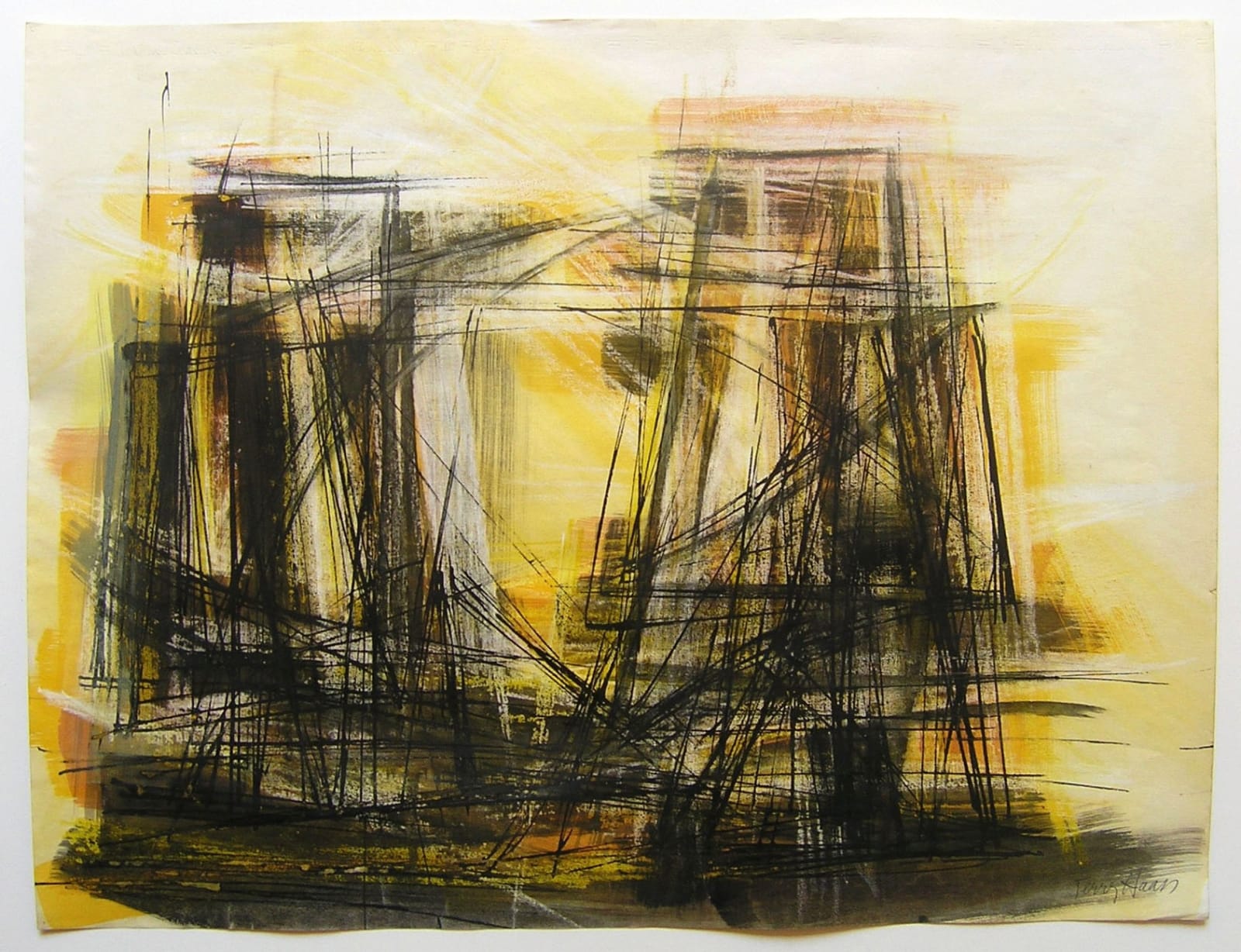 Terry Haass, Echafaudages, c. 1955