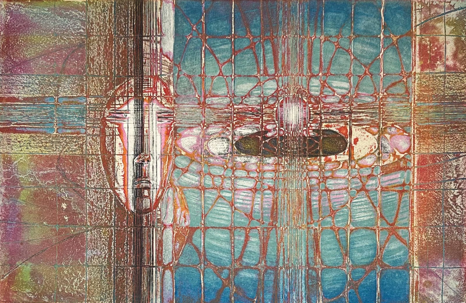 Krishna Reddy, Clown Dissolving, 1987