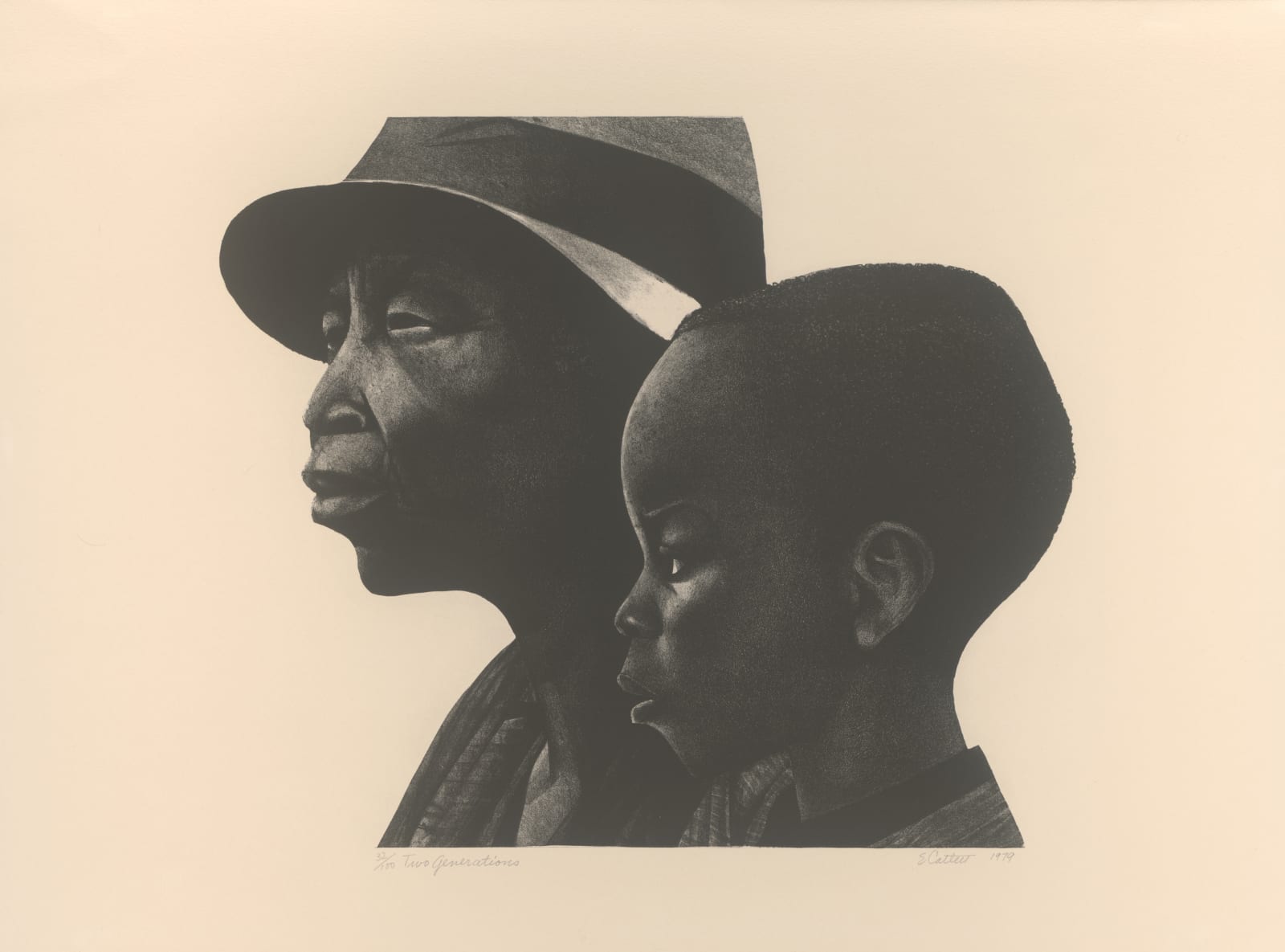 Elizabeth Catlett, Two Generations, 1979