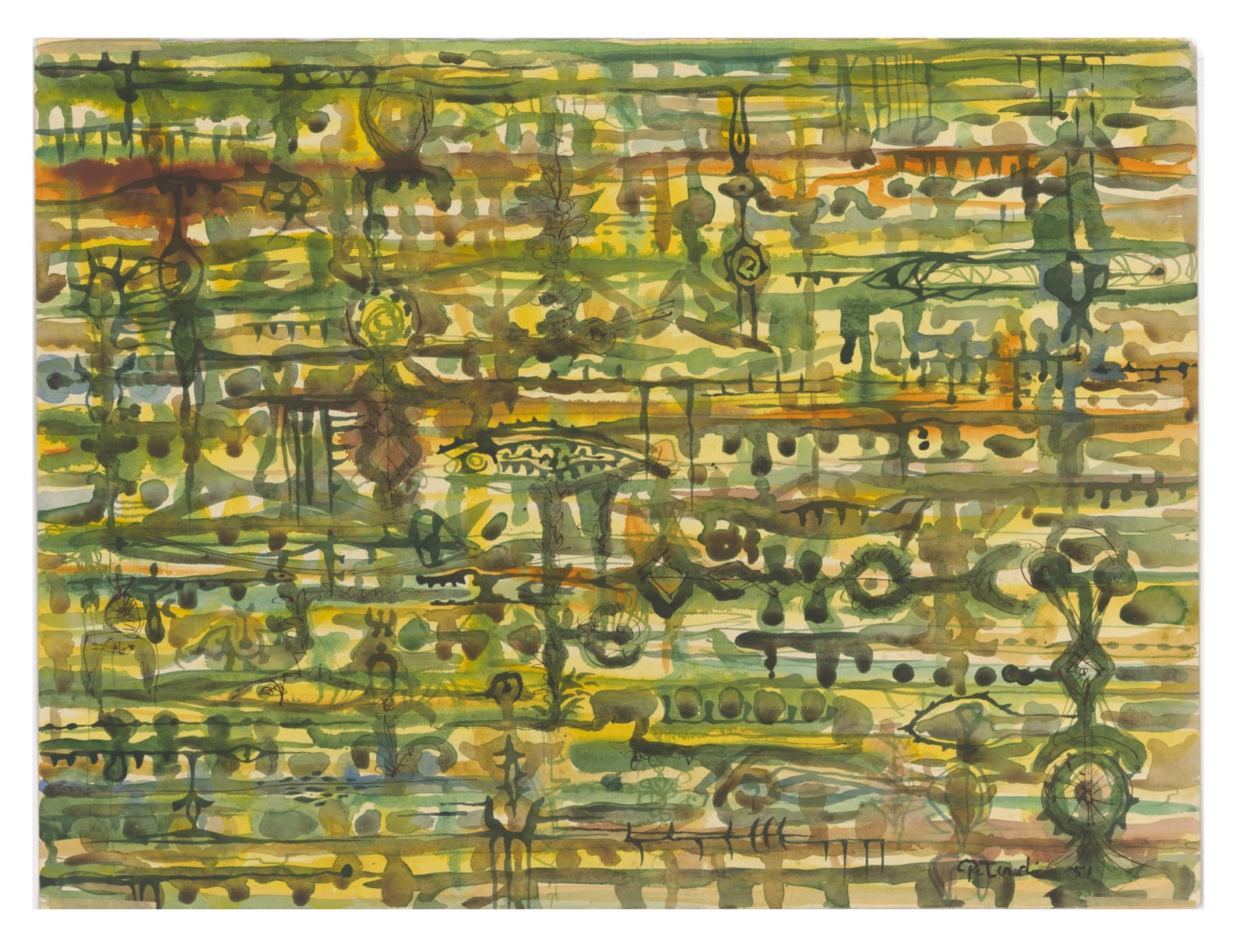 Gabor Peterdi, Green Spawning, 1952