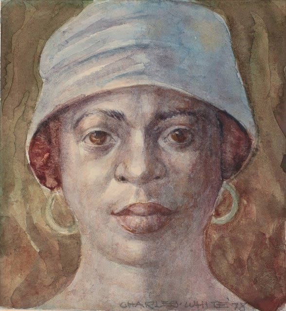Charles White, Woman with Hat , 1978