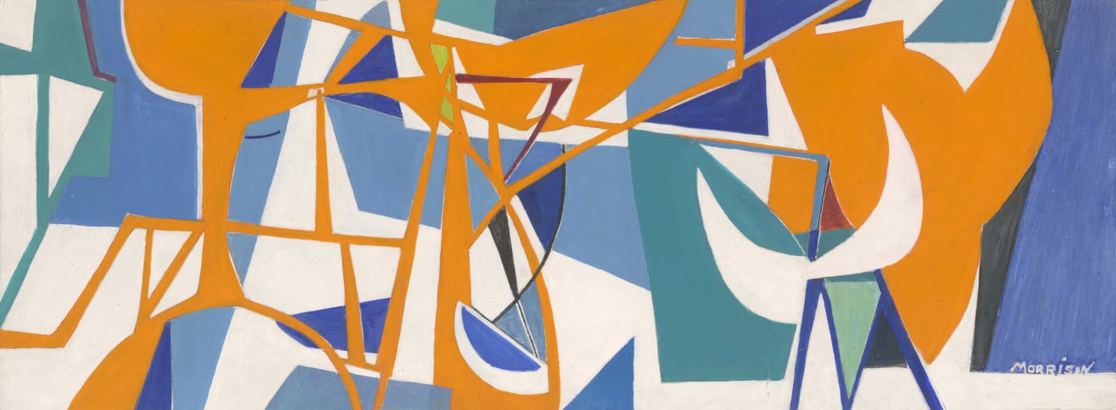 Jean Morrison, Composition (Orange/Blue), c. 1970