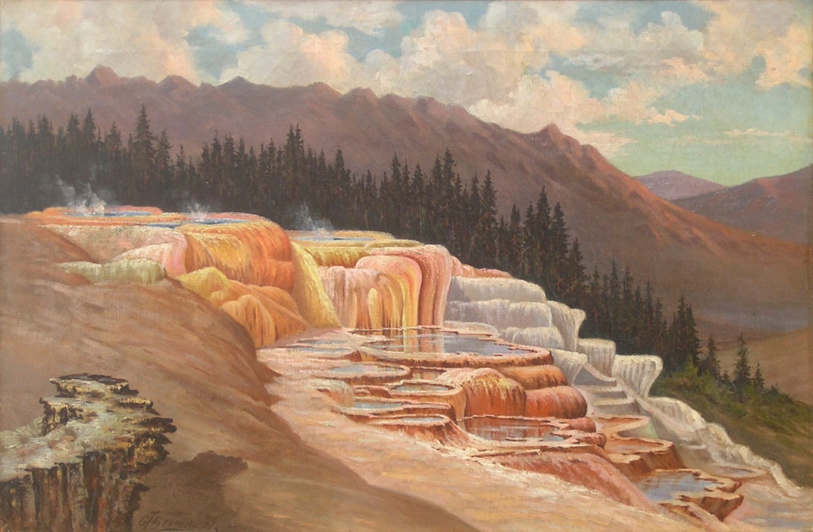 Grafton Tyler Brown, Hot Springs at Yellowstone, 1889