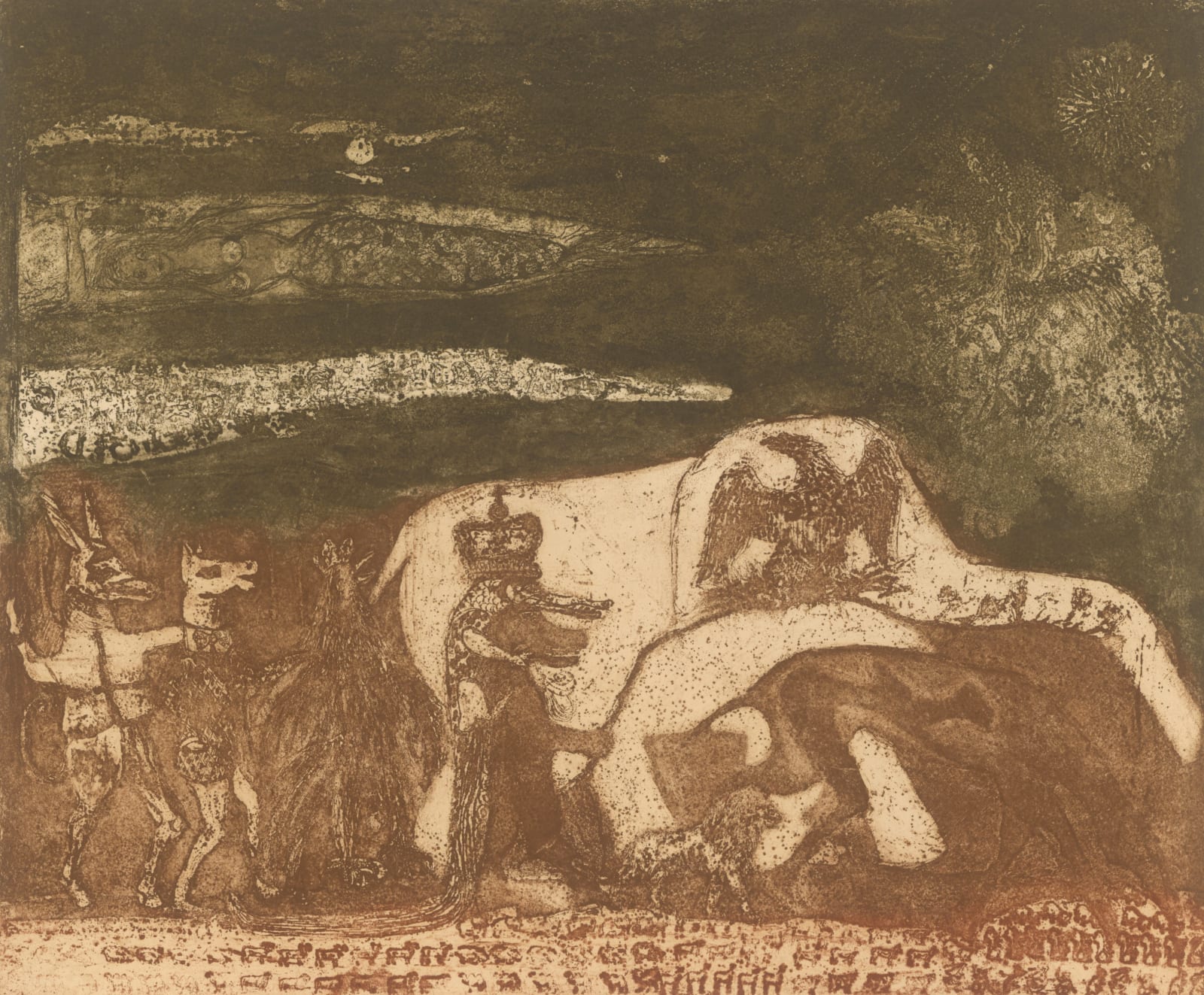 Betye Saar, The Big Beastie Parade, 1964