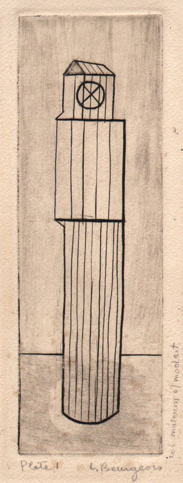 Louise Bourgeois, Plate 1 from the illustrated book, He Disappeared into Complete Silence, 1947