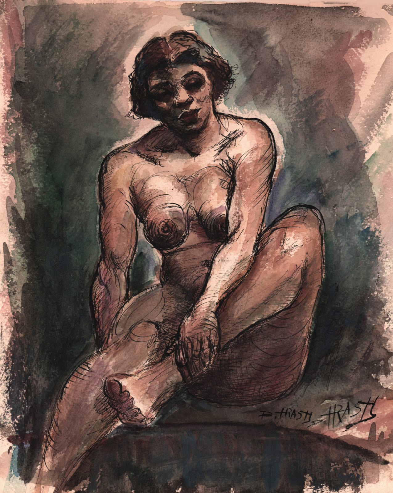 Dox Thrash, Seated Nude, c. 1945