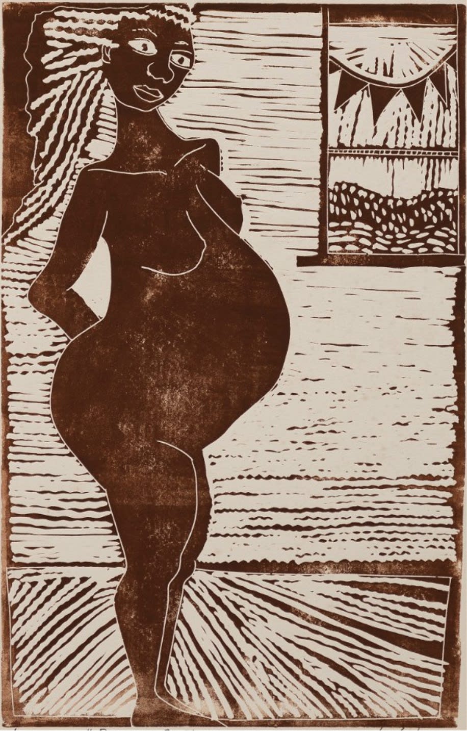 Dindga McCannon, Pregnant Sister, 1976