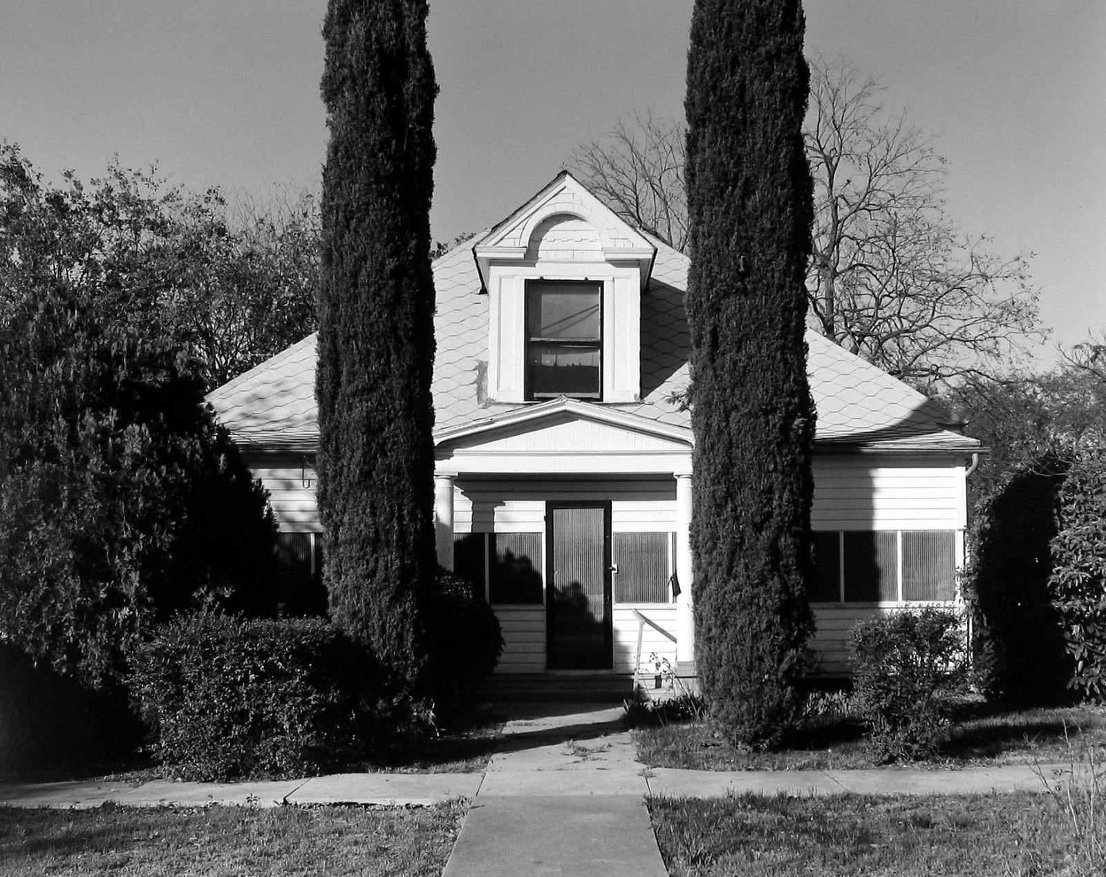 Frank Gohlke, House and Cypress Trees, Hillsboro, Texas, 1978