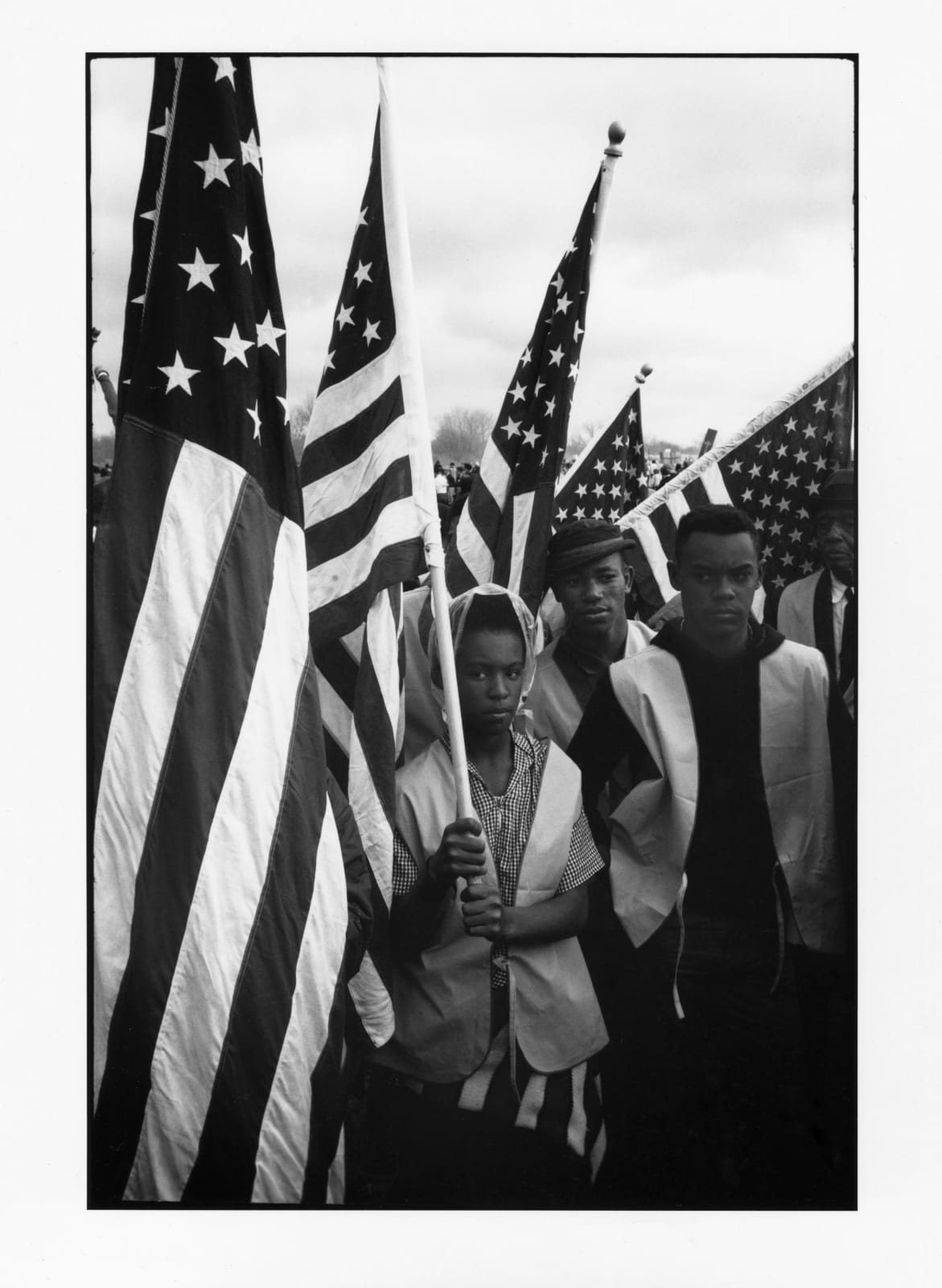 Dan Budnik, Selma to Montgomery March staging area, final day, Montgomery, Alabama, 25 March 1965, 1965