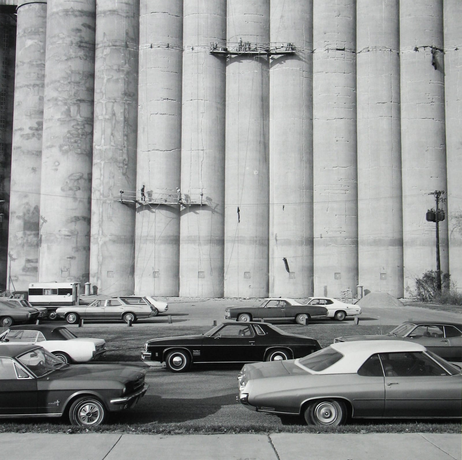 Frank Gohlke, Grain Elevator being Repaired, Minneapolis, 1974