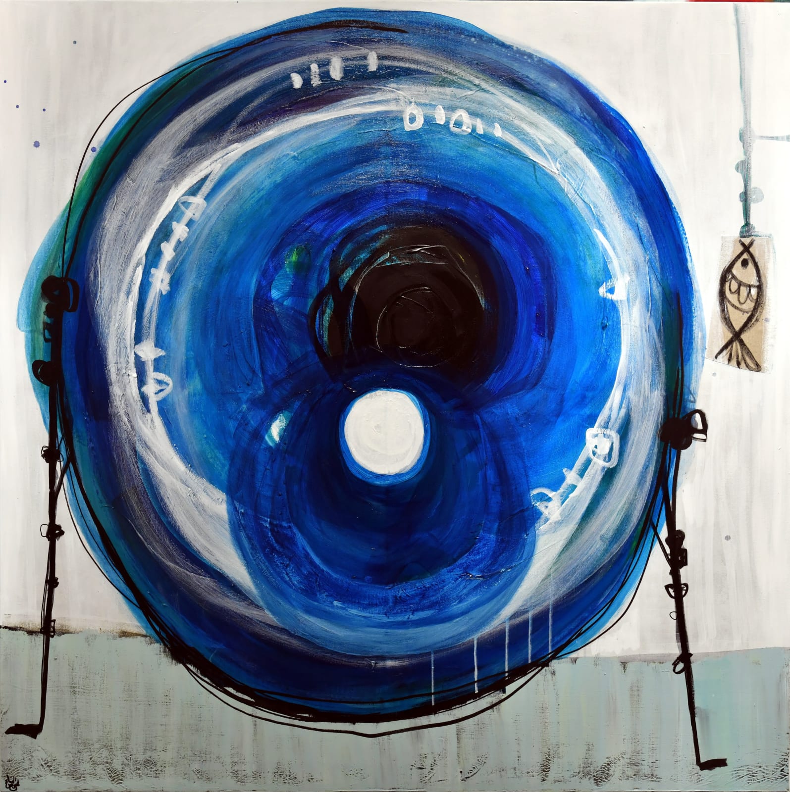 The protector 2, Mixed media on canvas, 2019 140x140cm