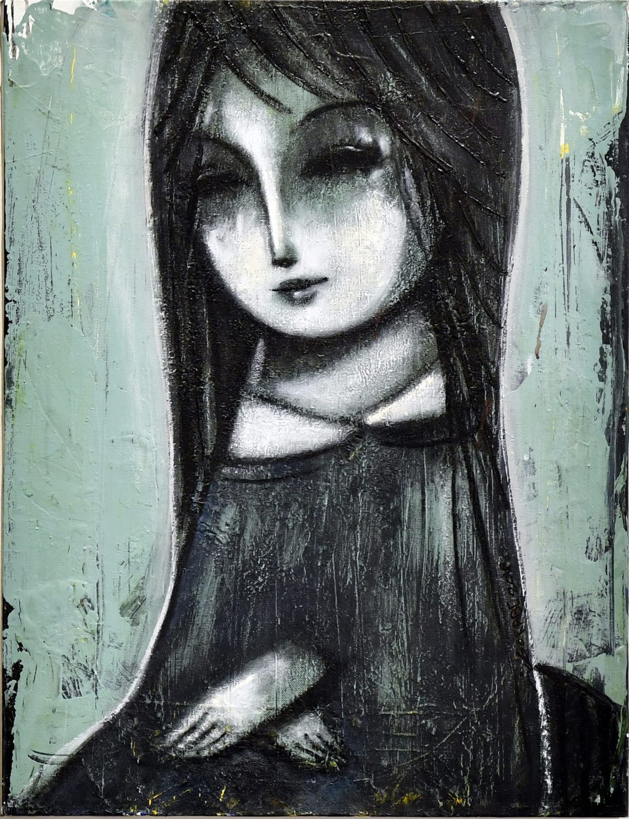 Mohannad Orabi Untitled, 2018 Mixed media on canvas 60x50cm