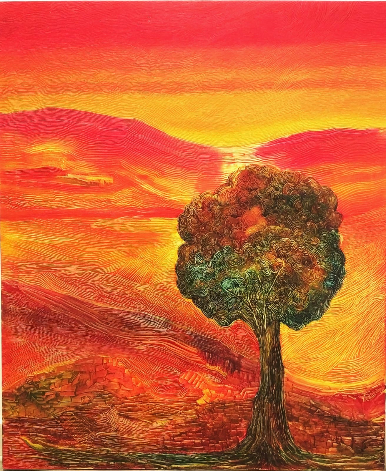 Nahla Asya, Untitled, Oil on canvas, 120x100cm