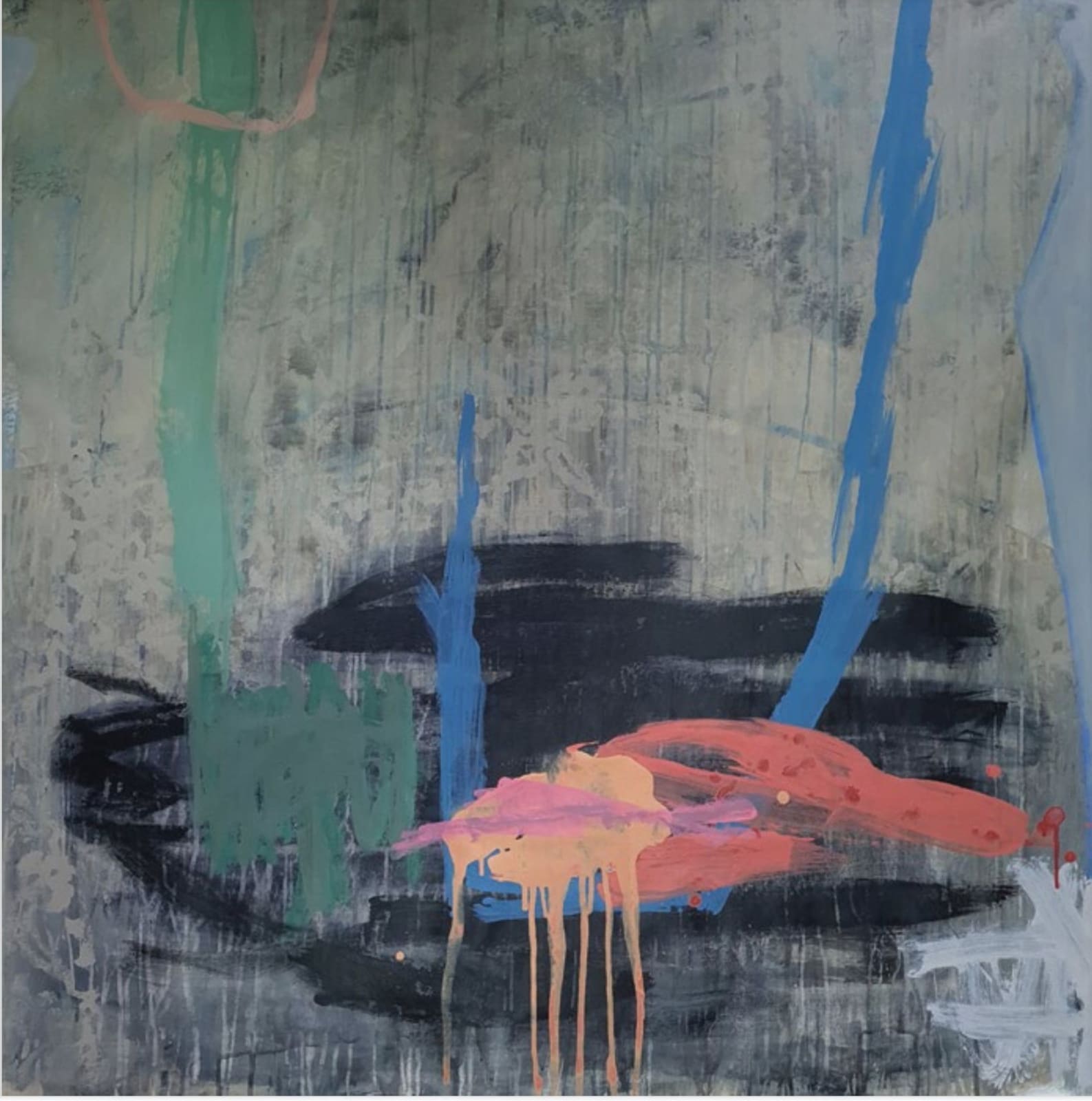 Amjad Ghannam , A holy city 6, 2023, Acrylic on canvas, 110x100cm