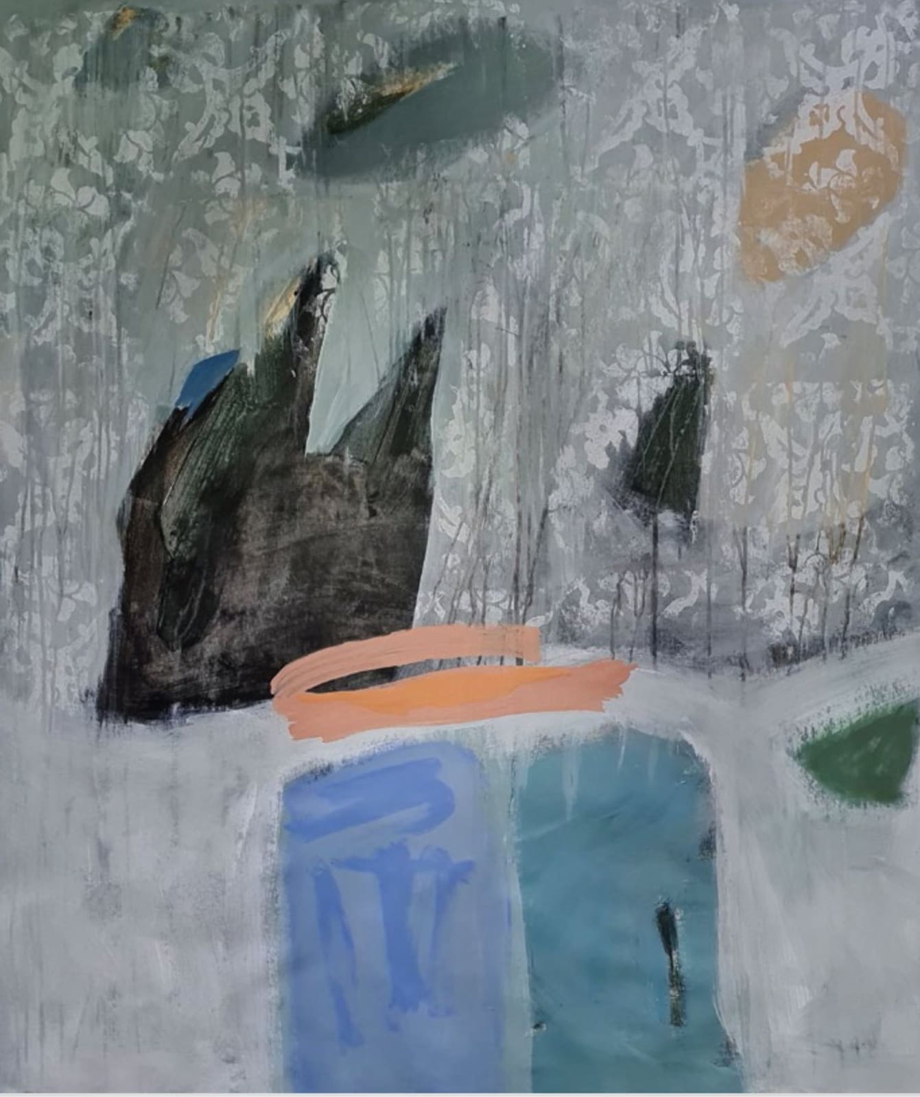 Amjad Ghannam , A holy city 8, 2023, Acrylic on canvas, 110x90cm