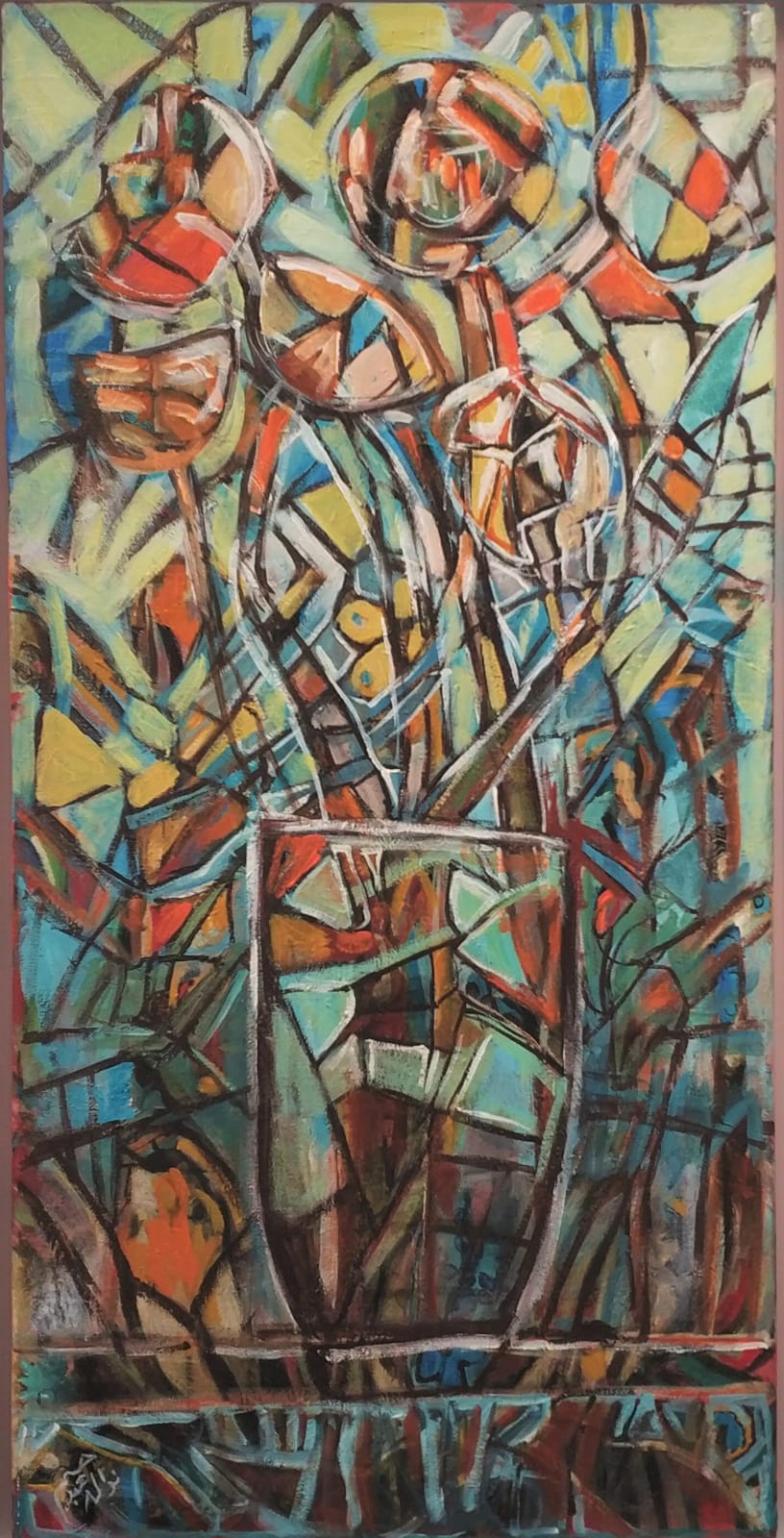 Nawal Abdelrahim, Acrylic and oil on canvas, 80x40cm