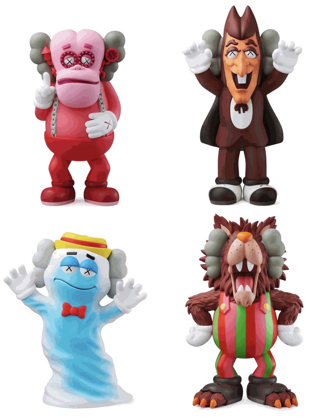KAWS, Cereal Monsters Franken Berry, Count Chocula, Boo