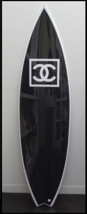 GUERIN, BLACK AND WHITE CHANEL SURFBOARD, 2020