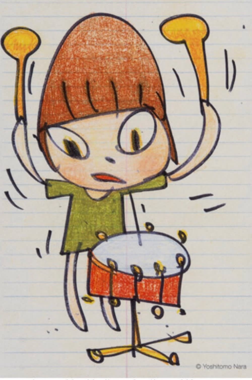 YOSHITOMO NARA, MARCHING ON A BUTTER LEAF (SIX WORKS), 2019