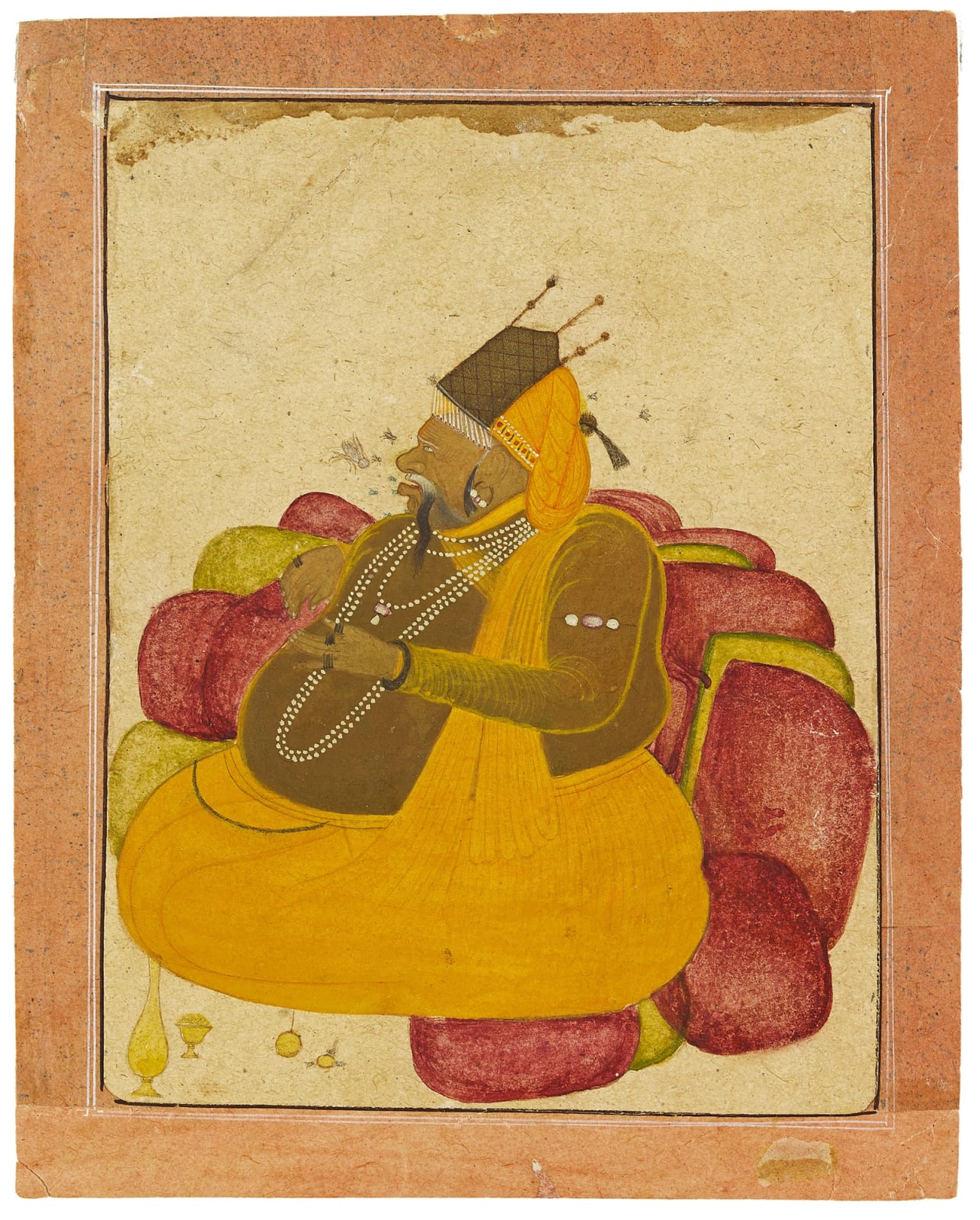 Rawal Sri Lakhan Singh as a Bridegroom, Ascribed to Ustad Ahmad son of Pir Bakhsh, Bikaner, 1733-34