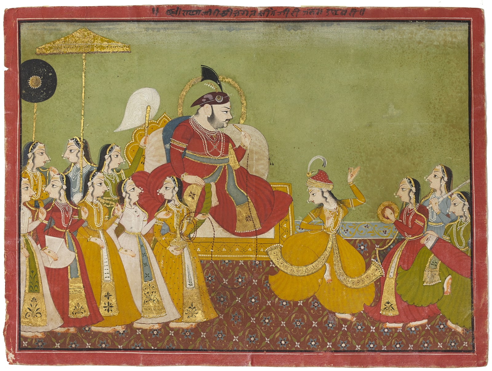 Jagat Singh II (r.1734-1751)with female Musicians, Udaipur, c. 1740