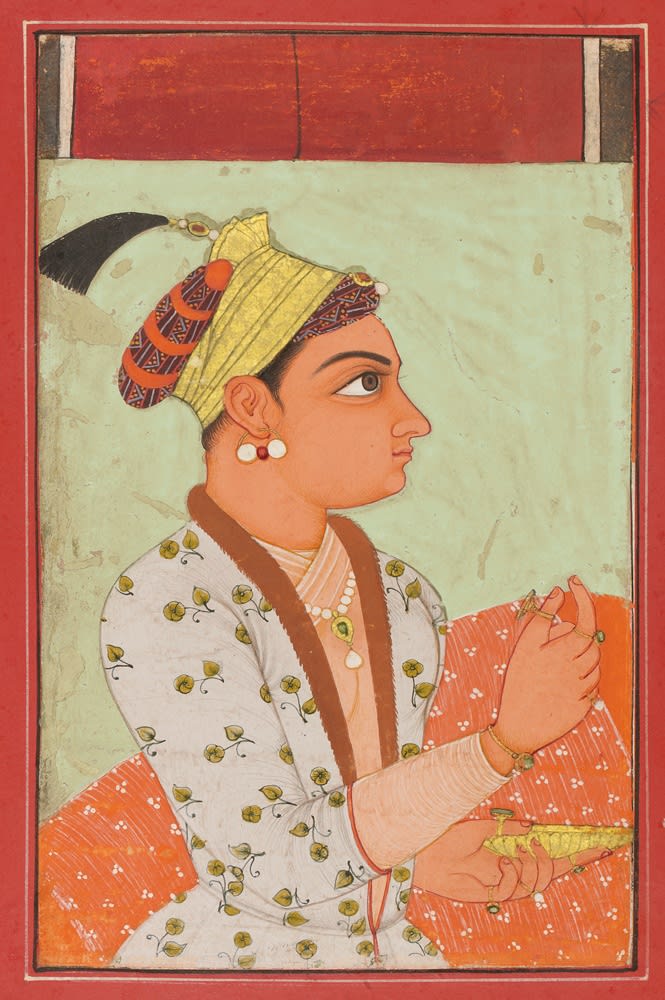 A portrait of a young prince, Rajasthan, possibly Sawar, early 18th century