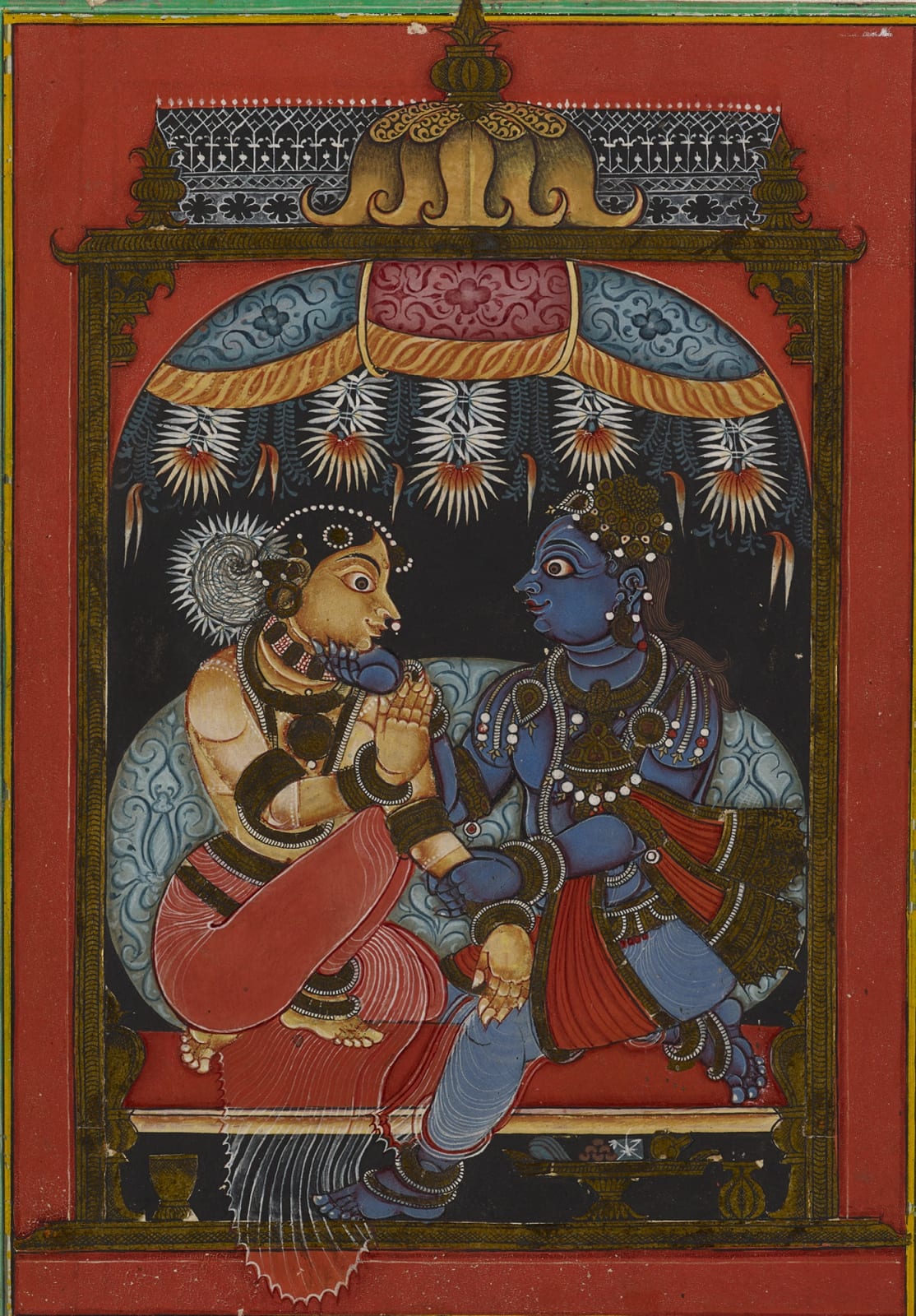 Krishna attempts to placate his annoyed beloved Radha, Andhra Pradesh, probably Tirupati, 1720–30