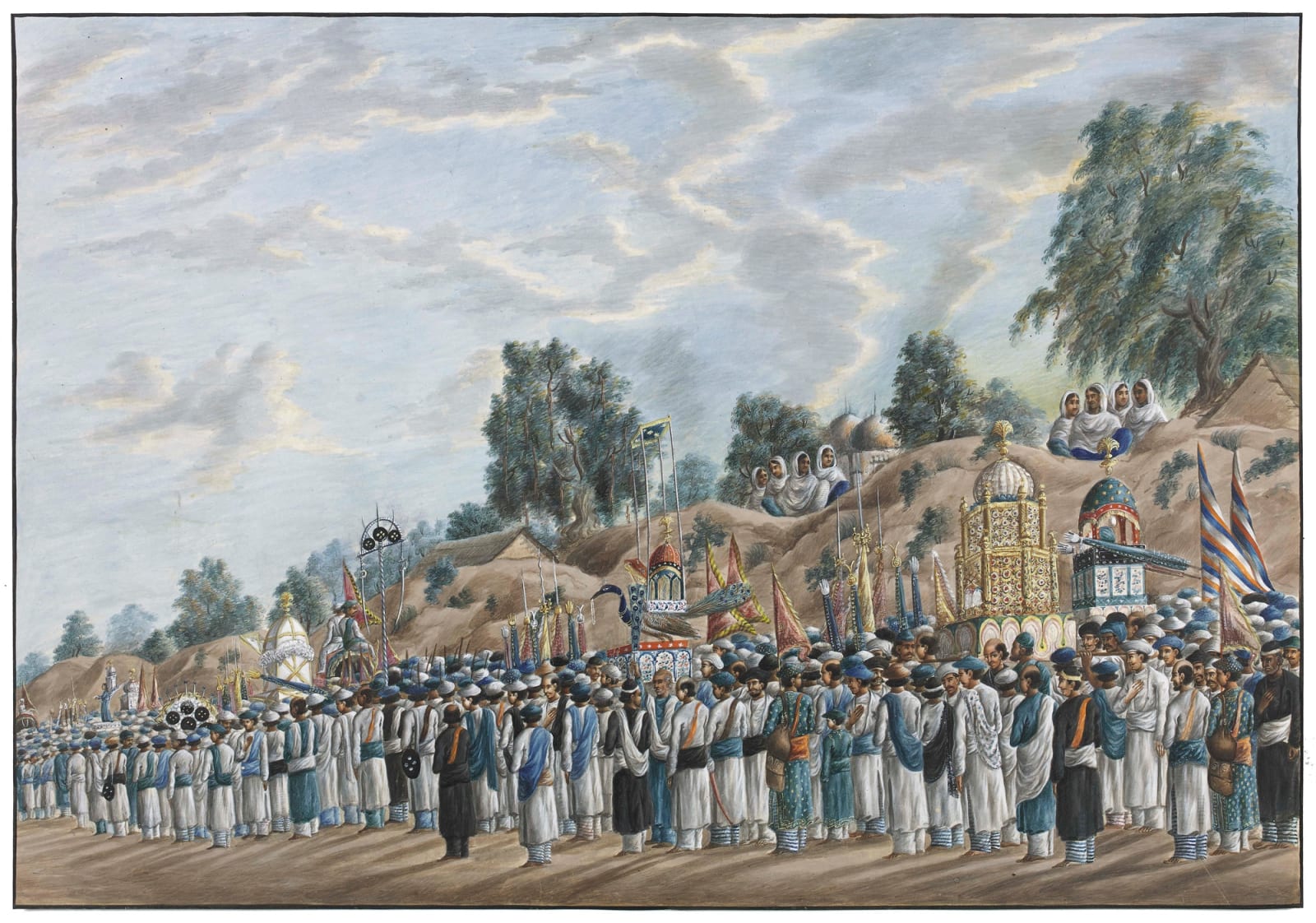 Muharram procession of the Taziyas, Patna, 1820–30