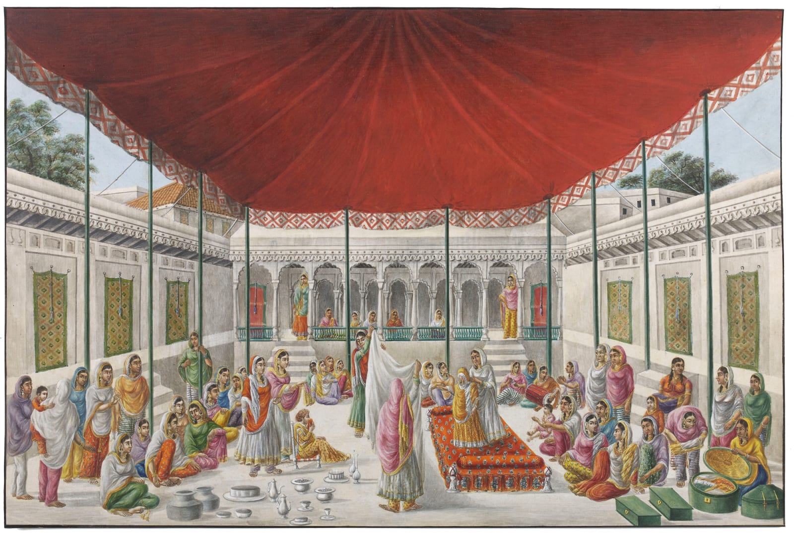A Muslim marriage ceremony, Patna, 1820–30
