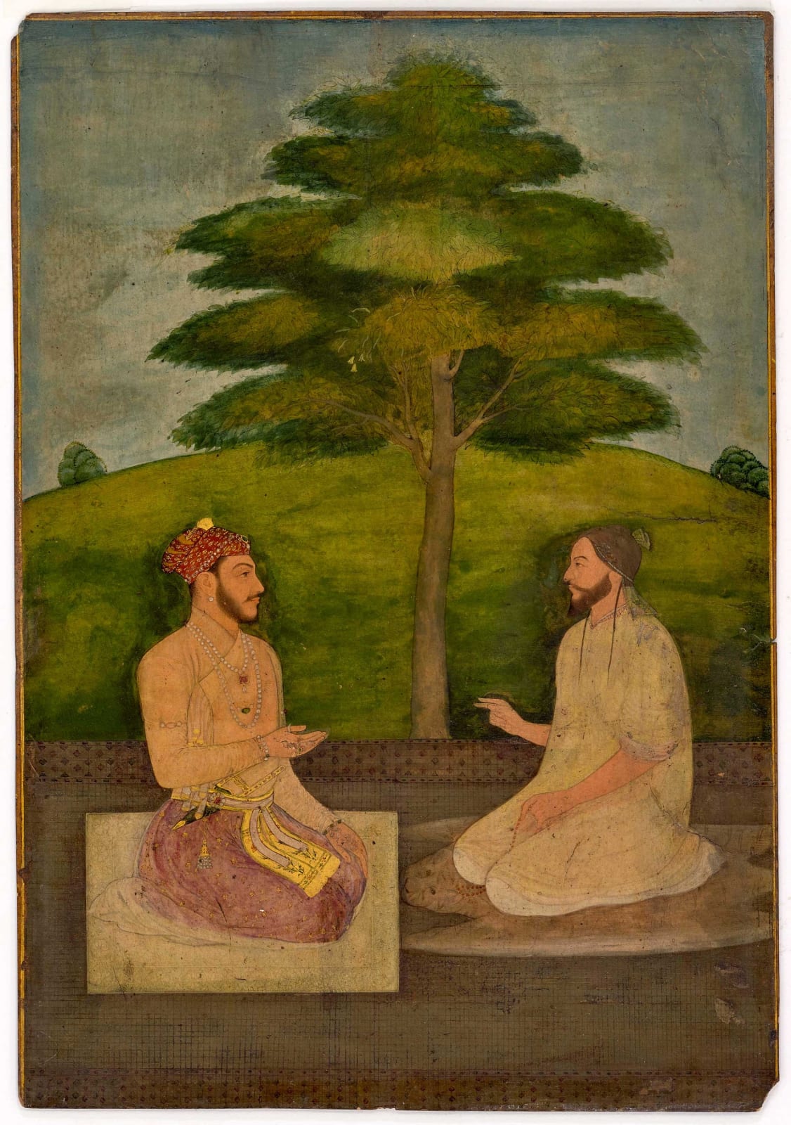 Prince Sulayman Shikoh in conversation with a scholar, Mughal, c. 1655, attributed to Chitarman