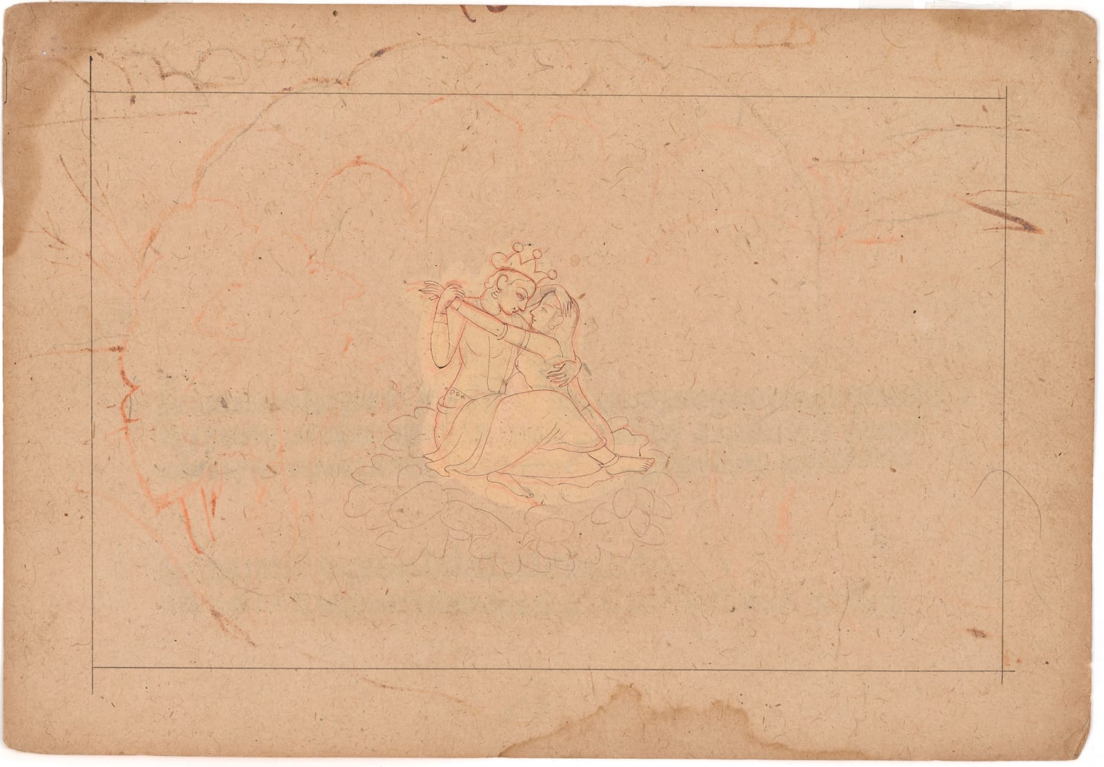 Vishnu and Shri embracing
