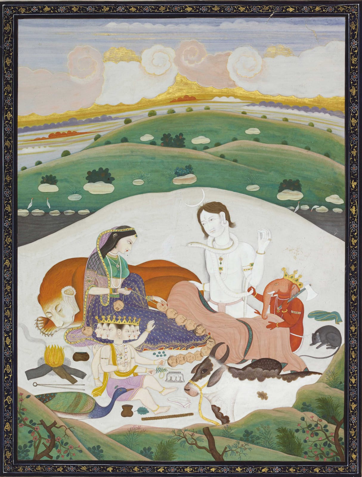 Shiva and Parvati on Mount Kailash