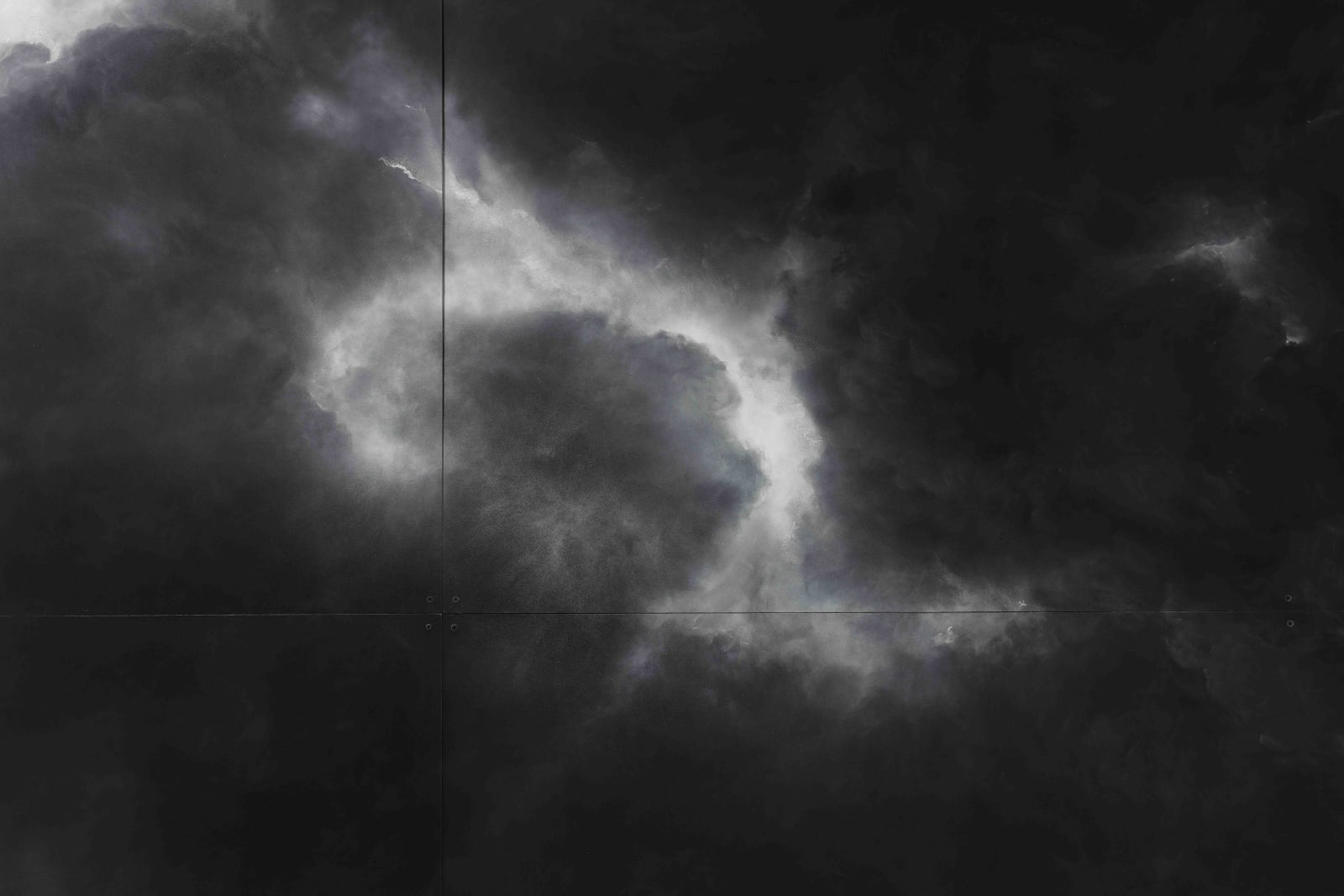 Tacita Dean, When first I raised the Tempest, 2016 (detail). Chalk on blackboard, 8 panels, each 122 x 244 cm,...