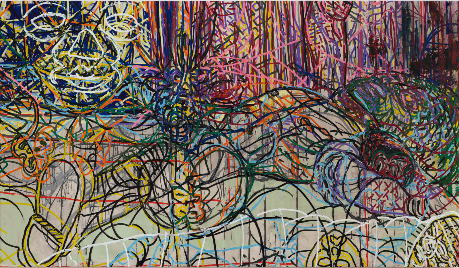 V. Maldonado The Fallen, 2018 acrylic on canvas 66 x 114 1/4 in