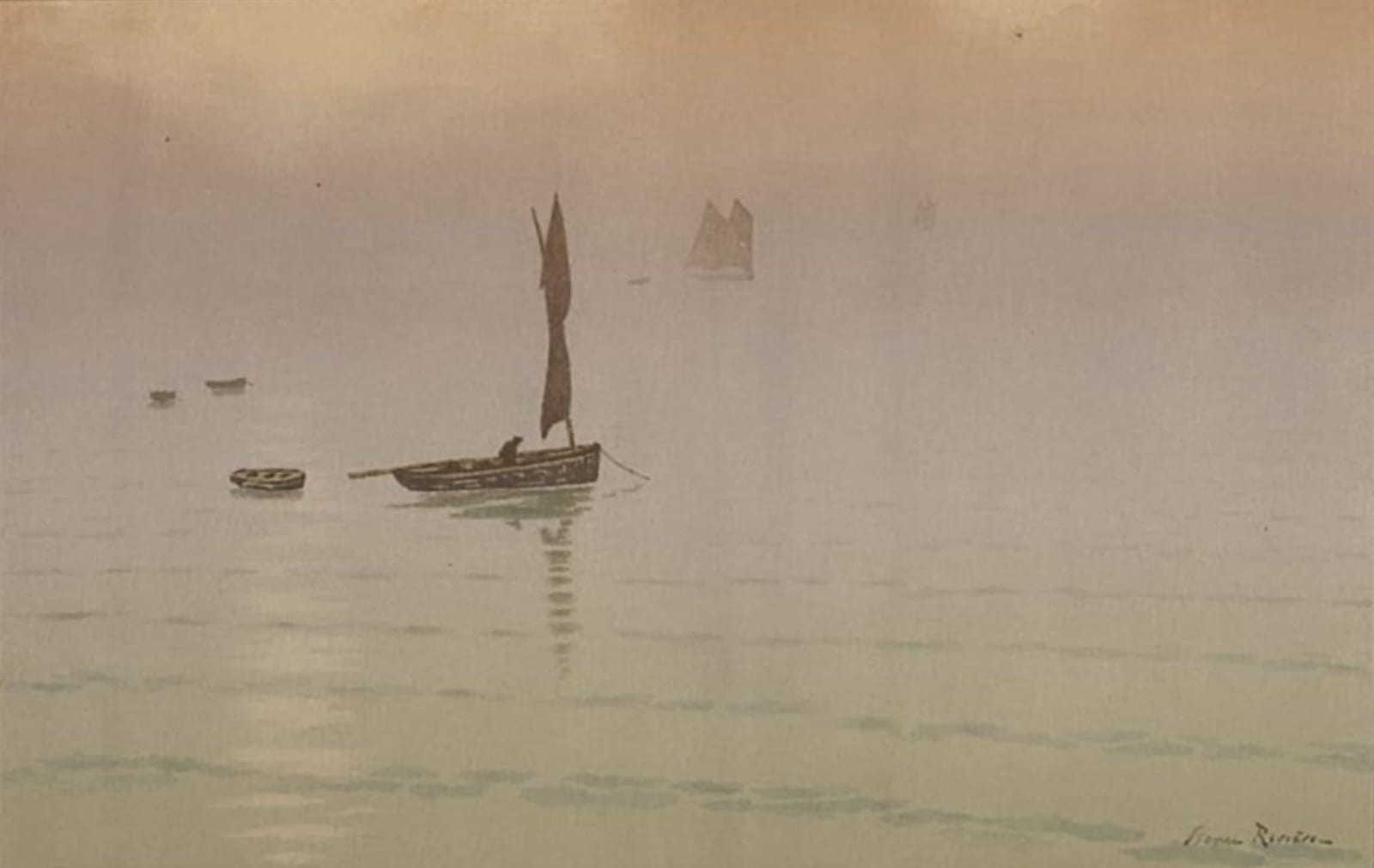 Henri RIVIÈRE, Brume en mer, 1915