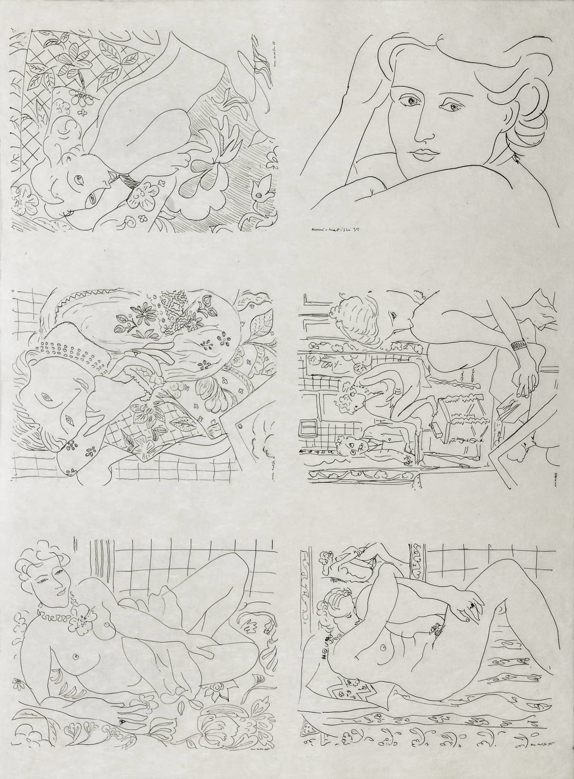 Henri MATISSE, Six portraits et nus féminins III
