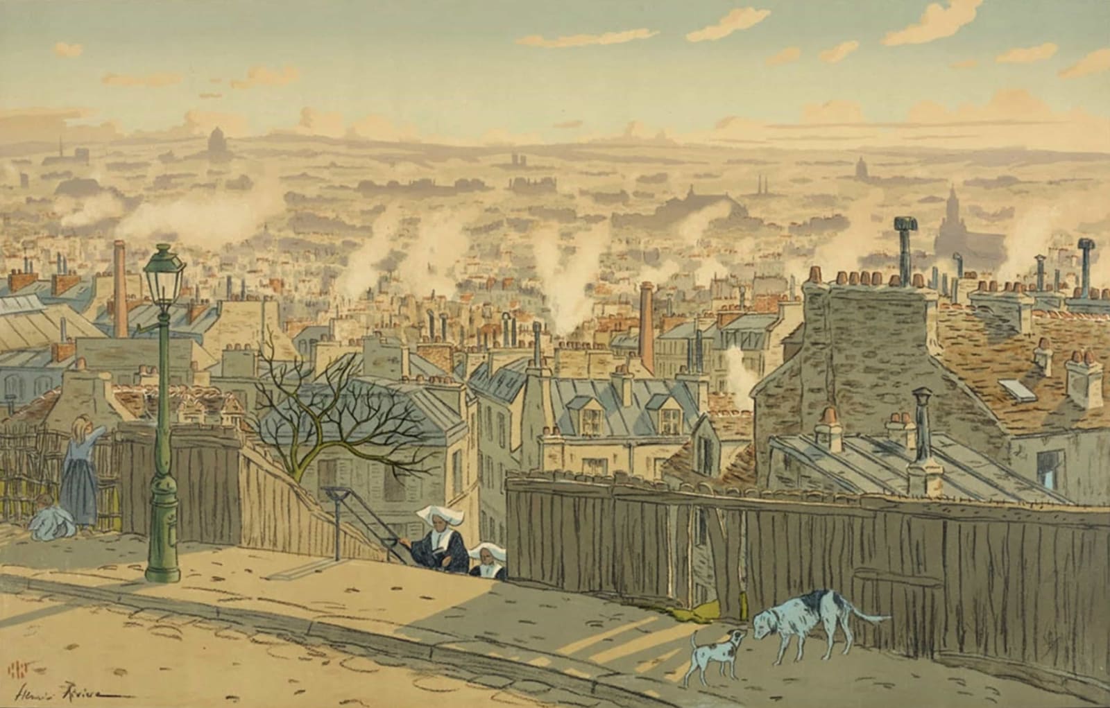 Henri RIVIÈRE, Paris vu de Montmartre