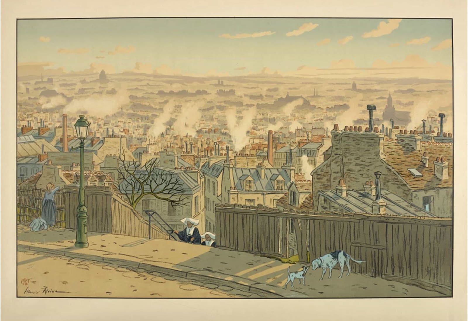 Henri RIVIÈRE, Paris vu de Montmartre