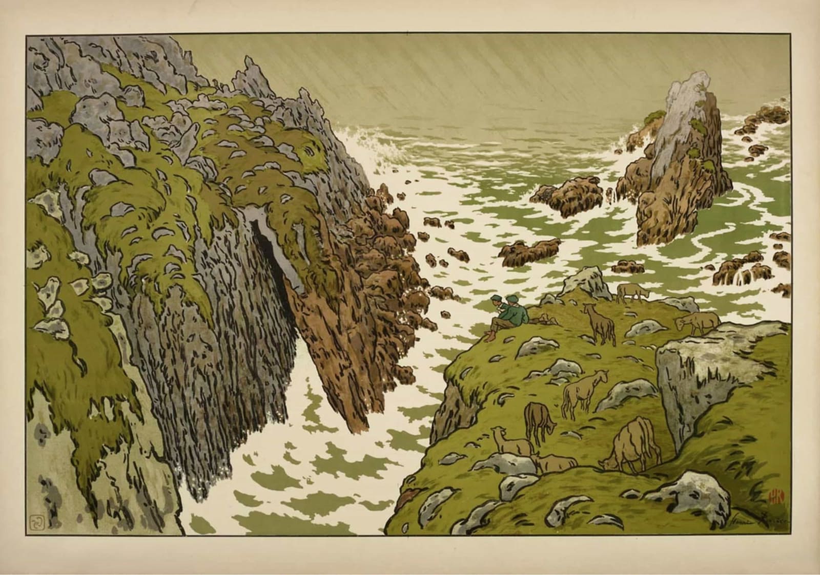 Henri Rivière, La falaise