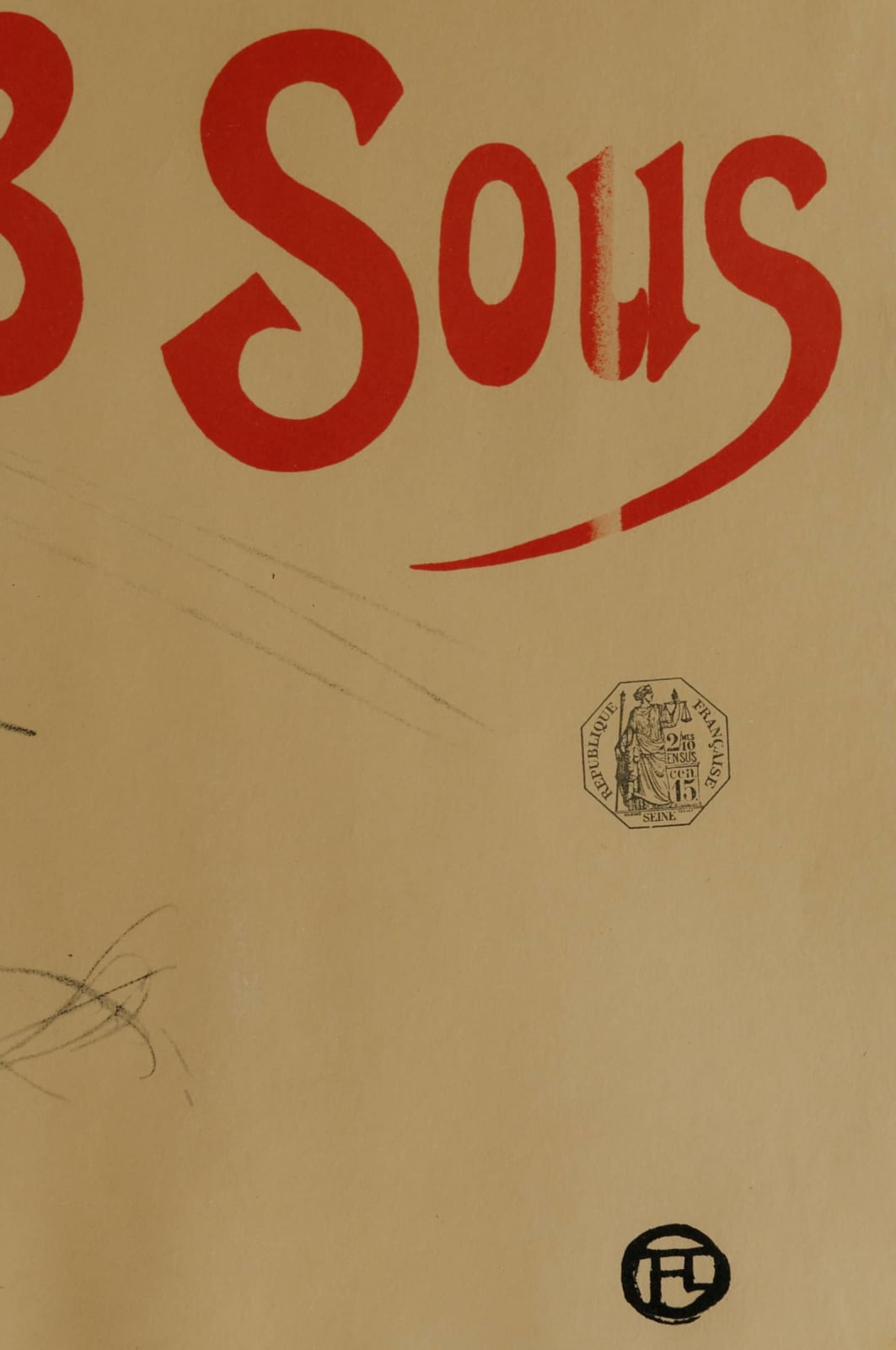 Henri de TOULOUSE-LAUTREC, Tous les soirs Bruant au Mirliton - Bock 13 sous, 1893