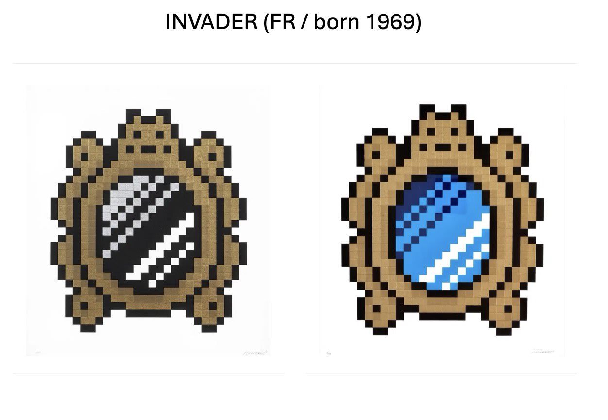 Secondary Market, INVADER, Versailles (set of two), 2018